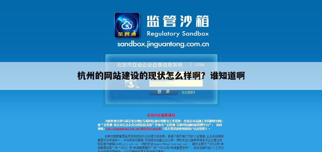 杭州的网站建设的现状怎么样啊？谁知道啊