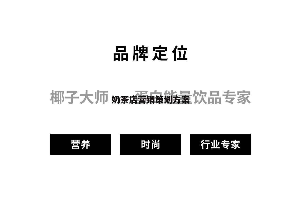 奶茶店营销策划方案