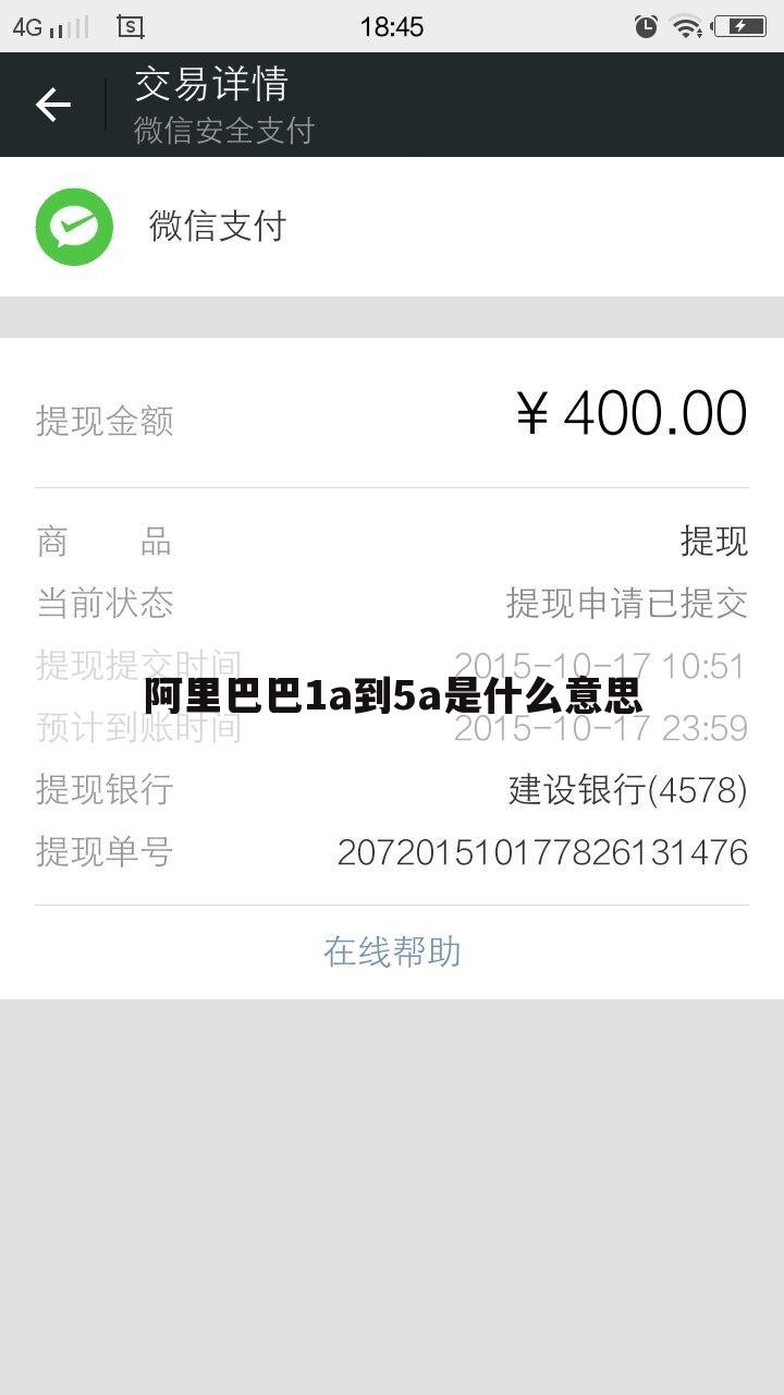 阿里巴巴1a到5a是什么意思