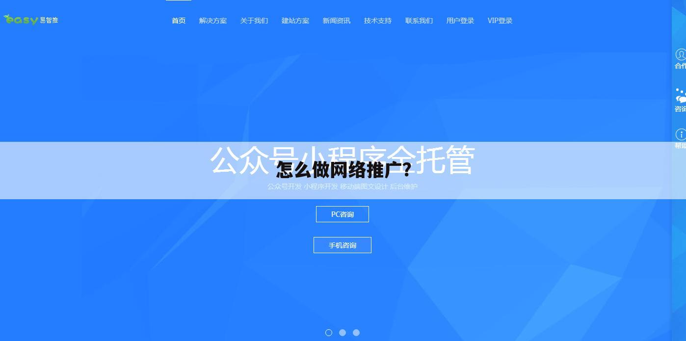 怎么做网络推广?