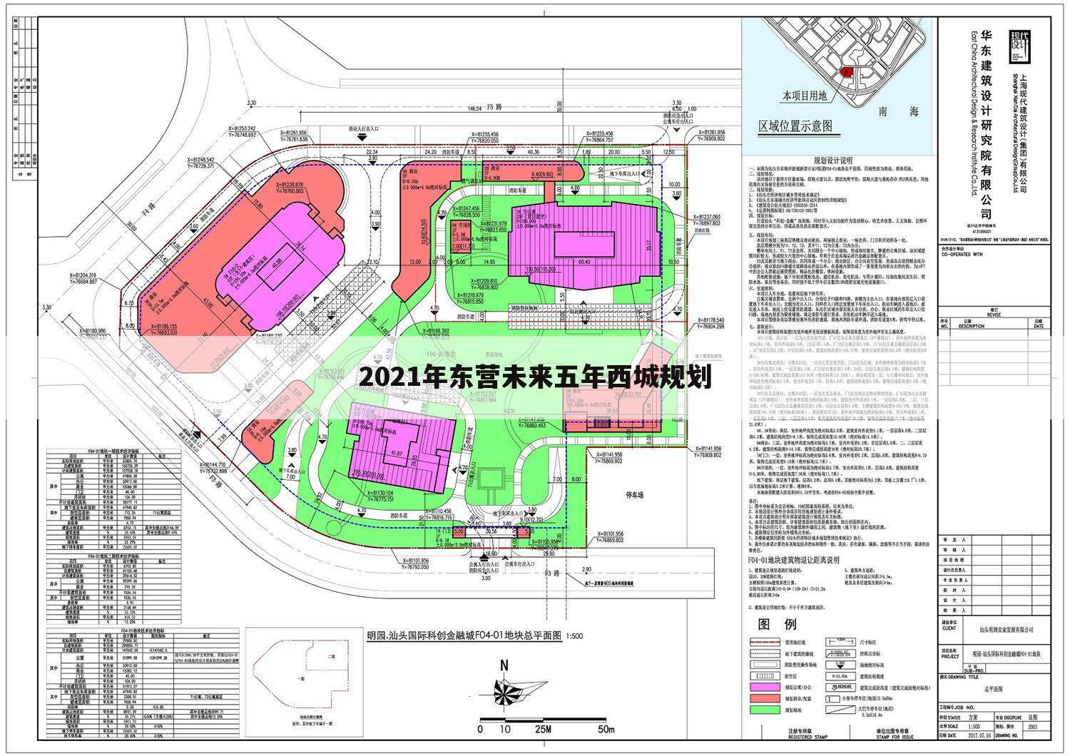 2021年东营未来五年西城规划