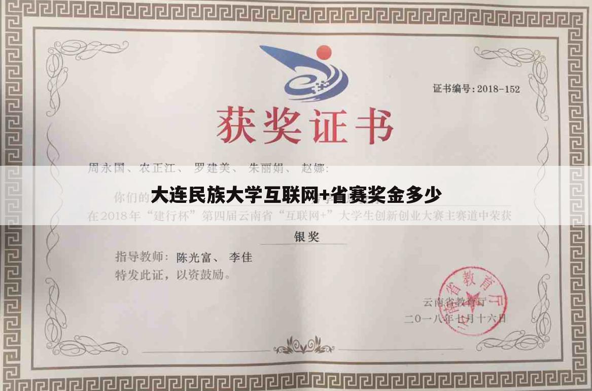 大连民族大学互联网+省赛奖金多少
