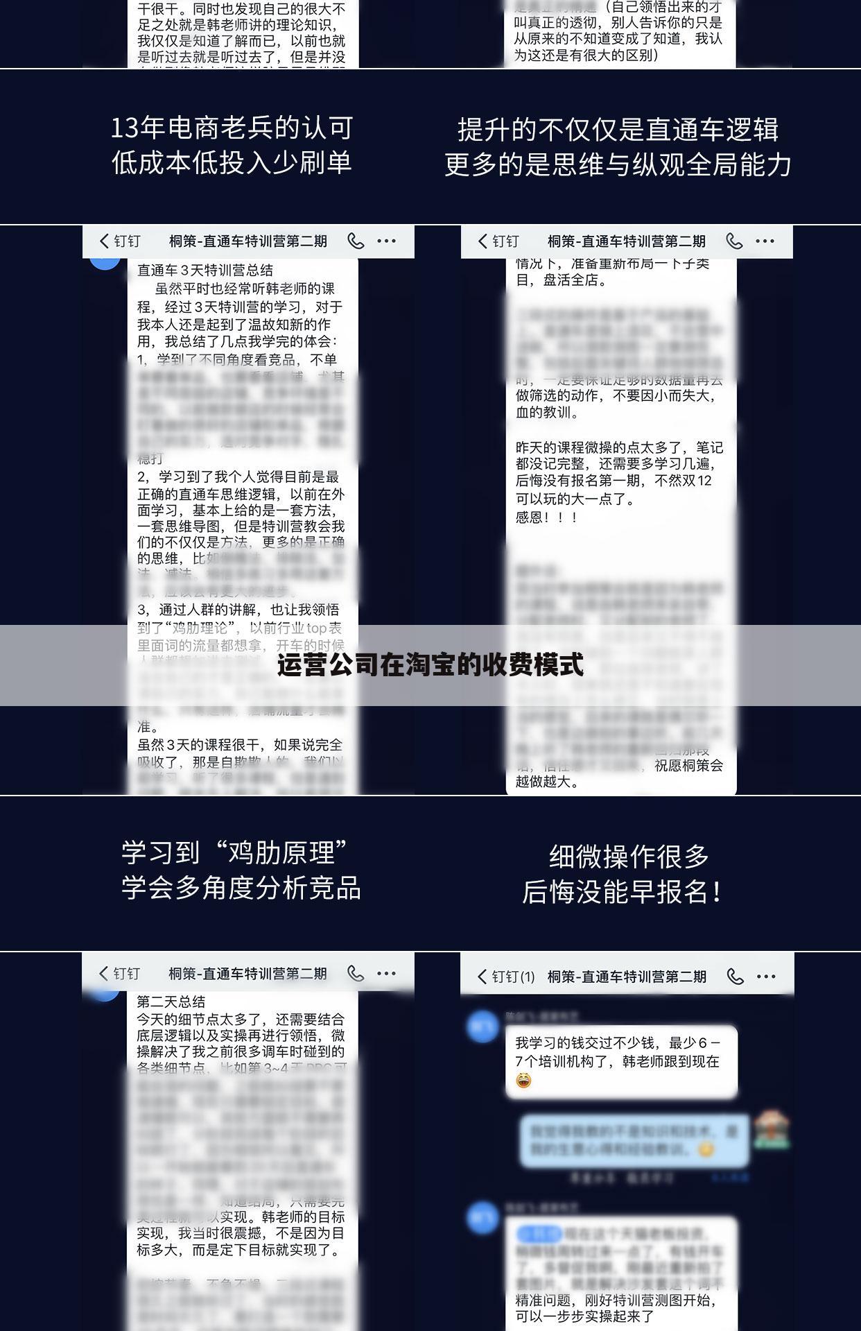 运营公司在淘宝的收费模式