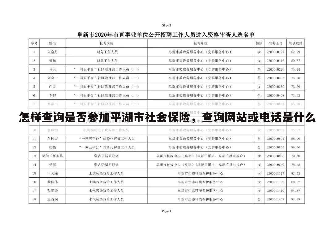 怎样查询是否参加平湖市社会保险,查询网站或电话是什么