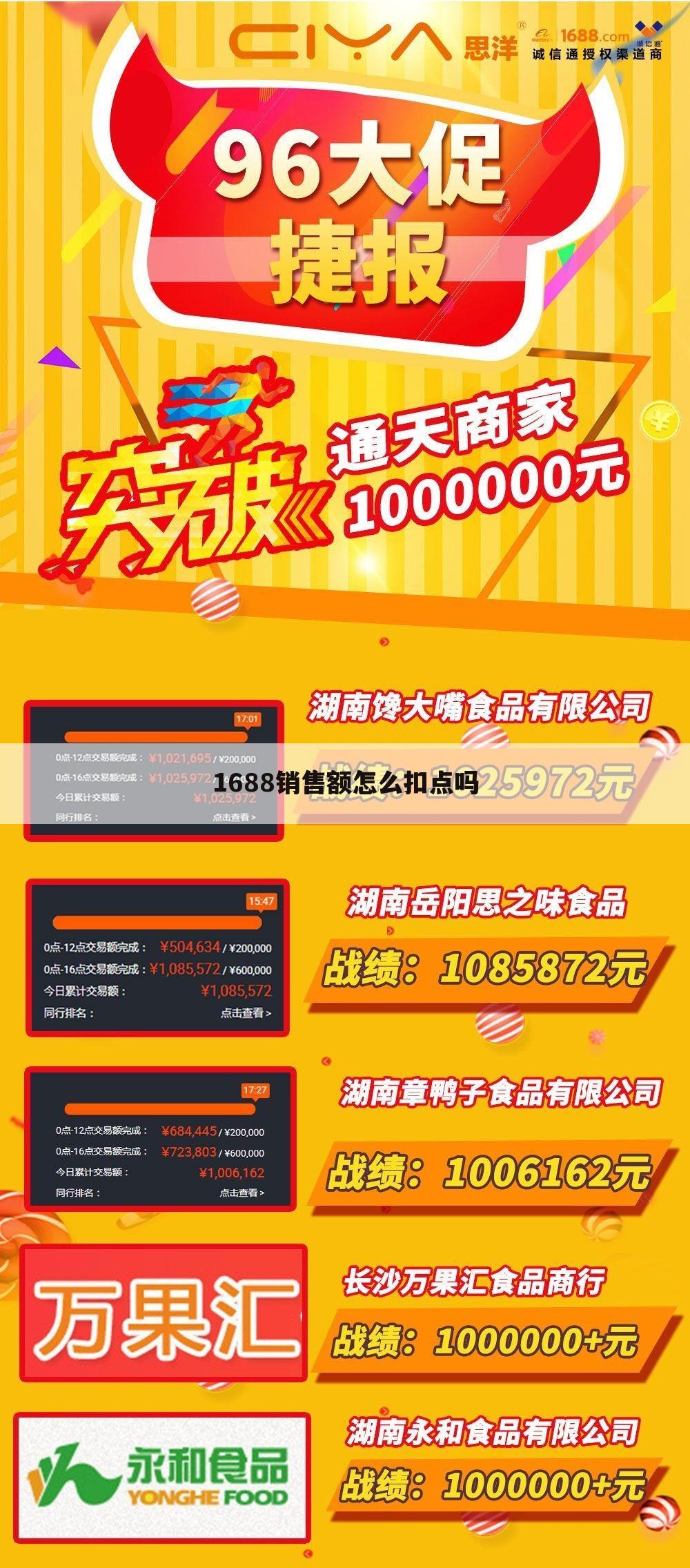 1688销售额怎么扣点吗