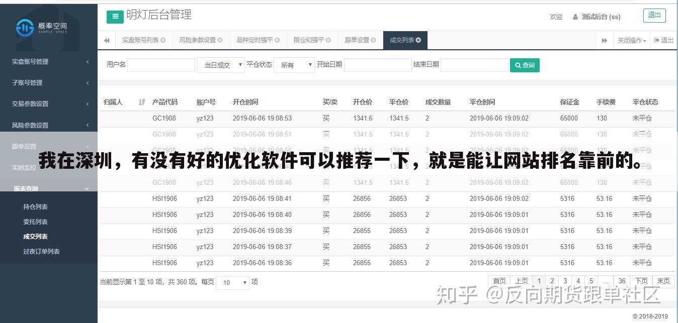 我在深圳，有没有好的优化软件可以推荐一下，就是能让网站排名靠前的。