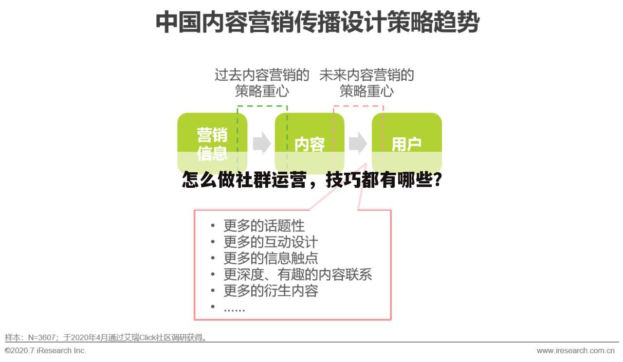 怎么做社群运营，技巧都有哪些？