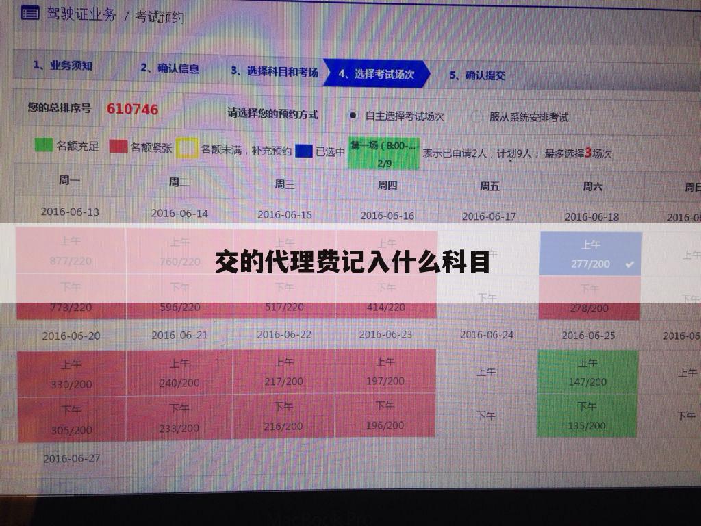 交的代理费记入什么科目