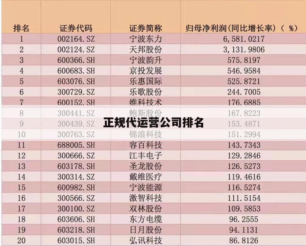正规代运营公司排名