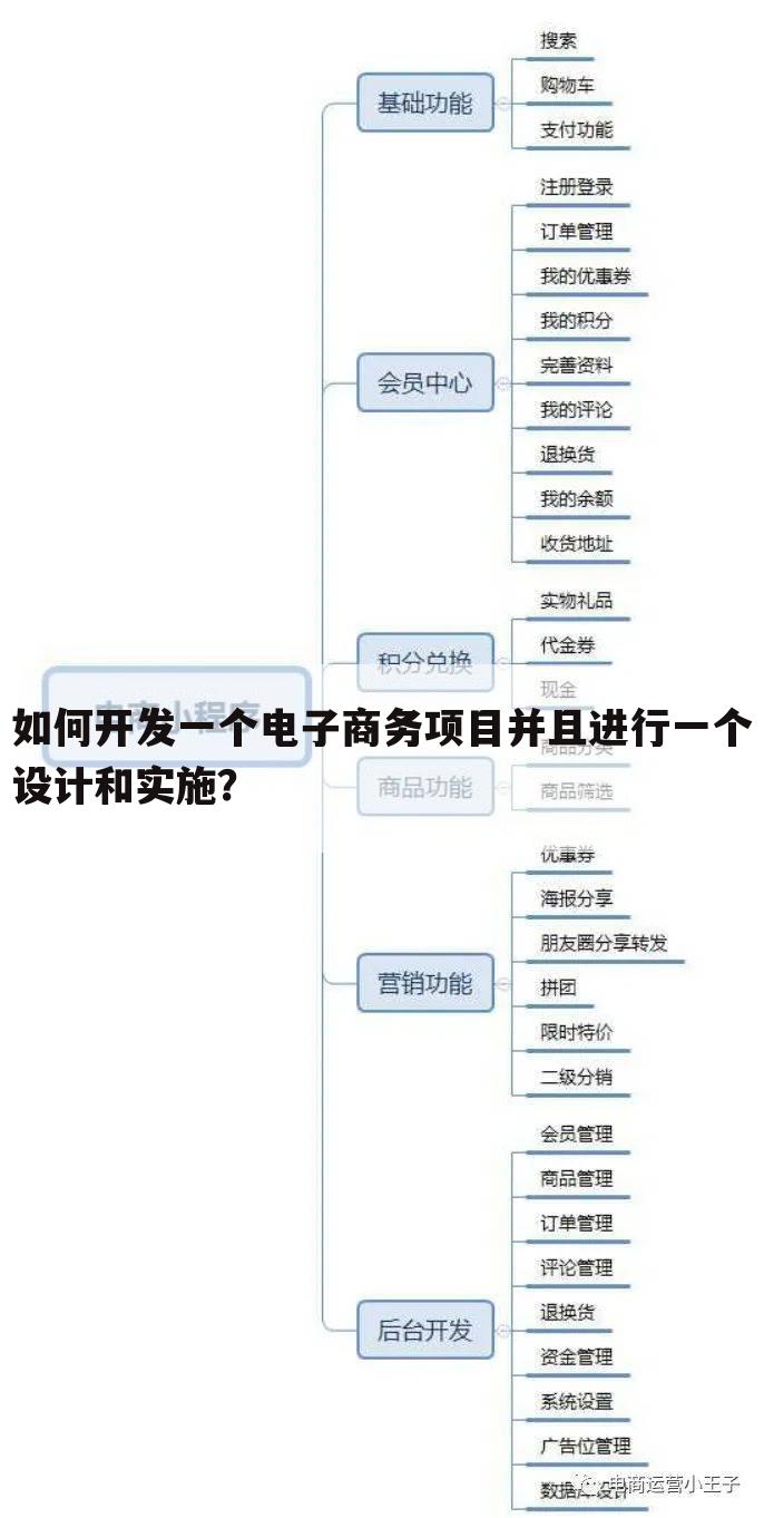 如何开发一个电子商务项目并且进行一个设计和实施?