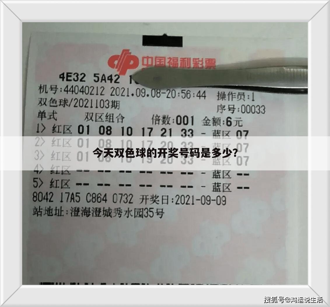 今天双色球的开奖号码是多少？
