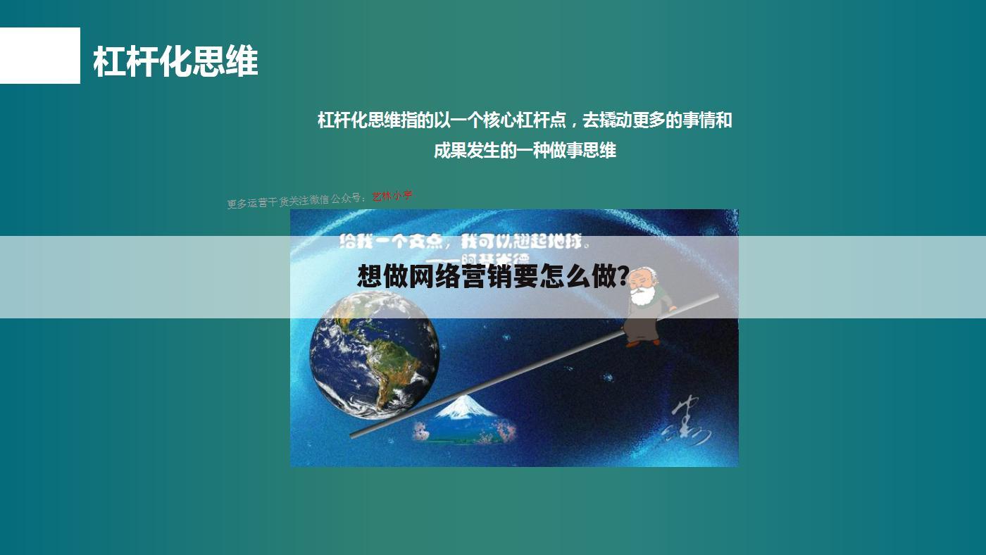 想做网络营销要怎么做?