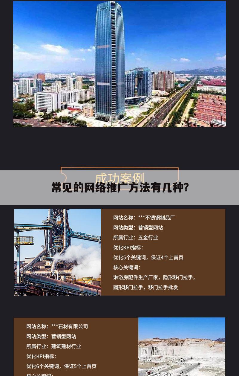 常见的网络推广方法有几种?