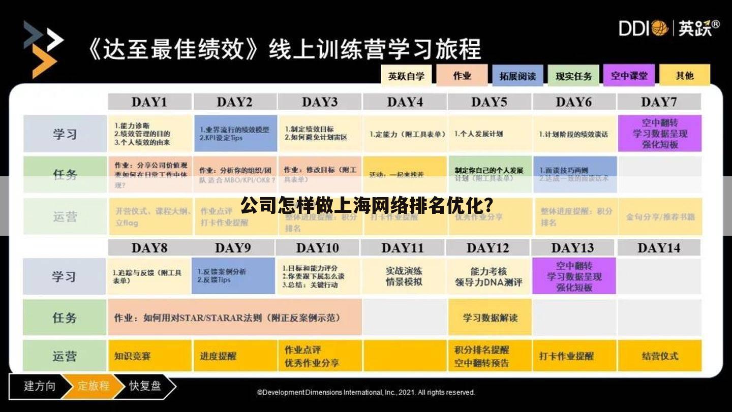 公司怎样做上海网络排名优化？