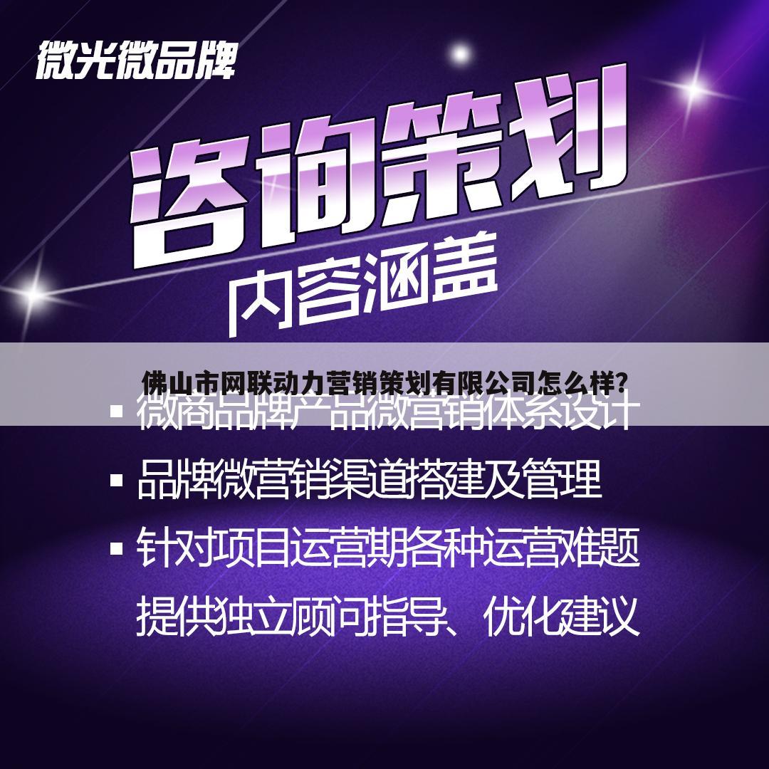 佛山市网联动力营销策划有限公司怎么样？