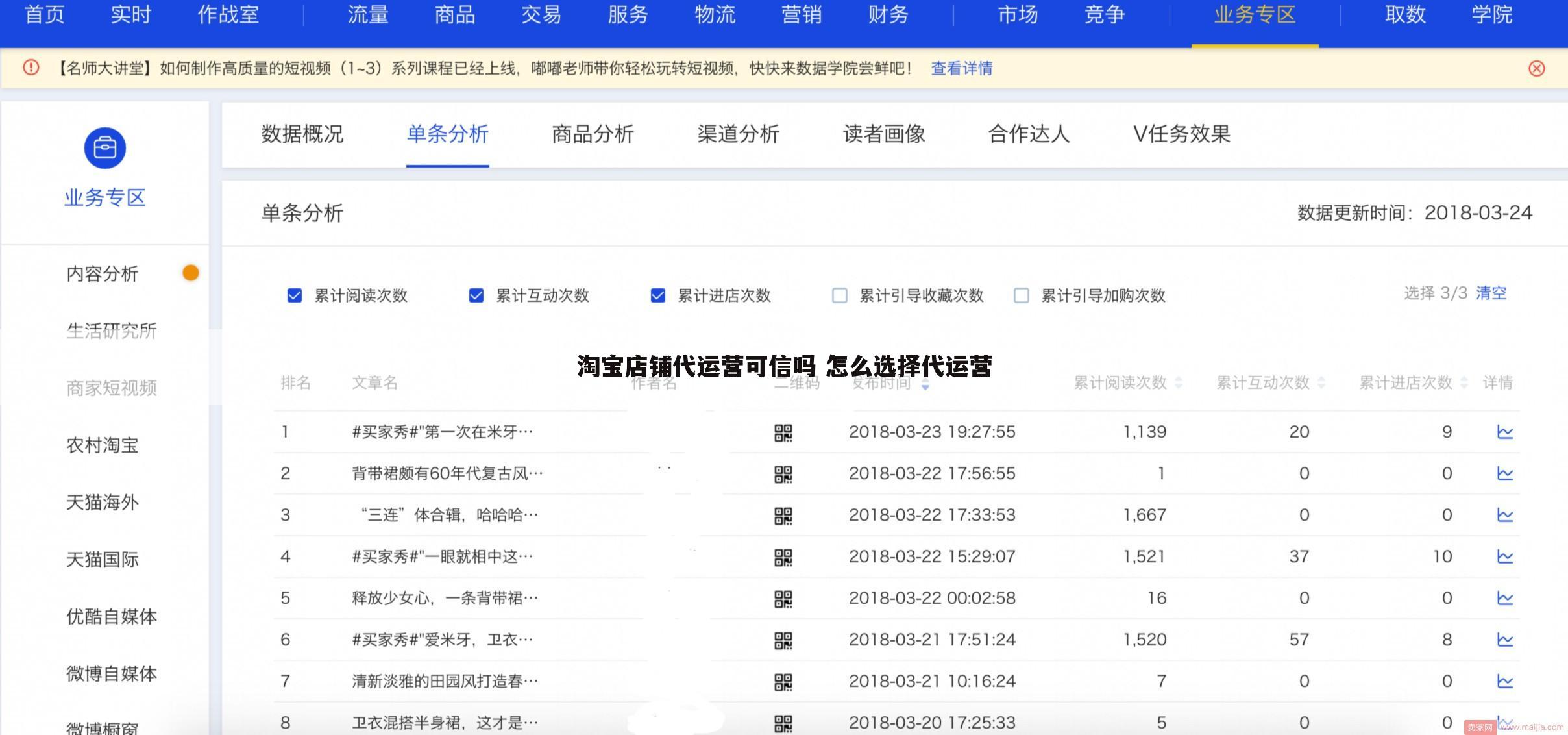 淘宝店铺代运营可信吗 怎么选择代运营