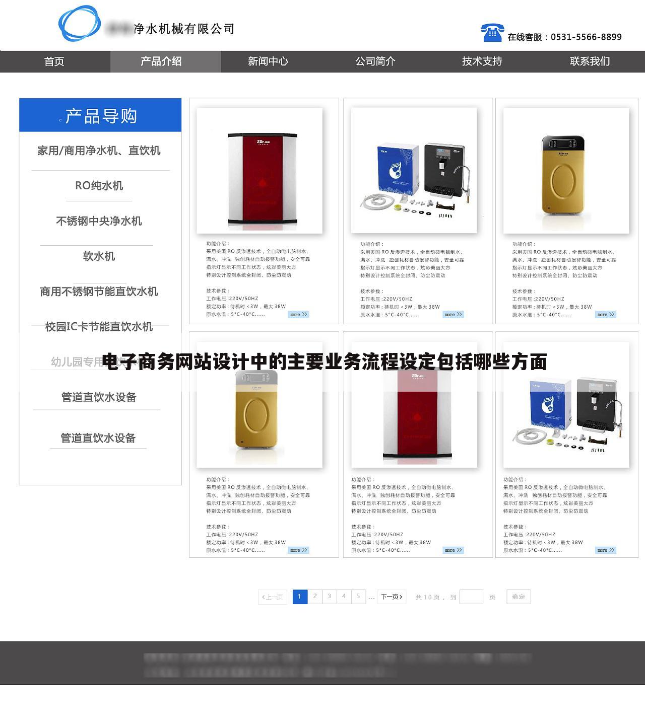 电子商务网站设计中的主要业务流程设定包括哪些方面