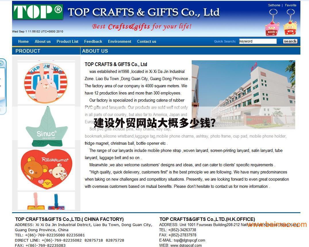 建设外贸网站大概多少钱?