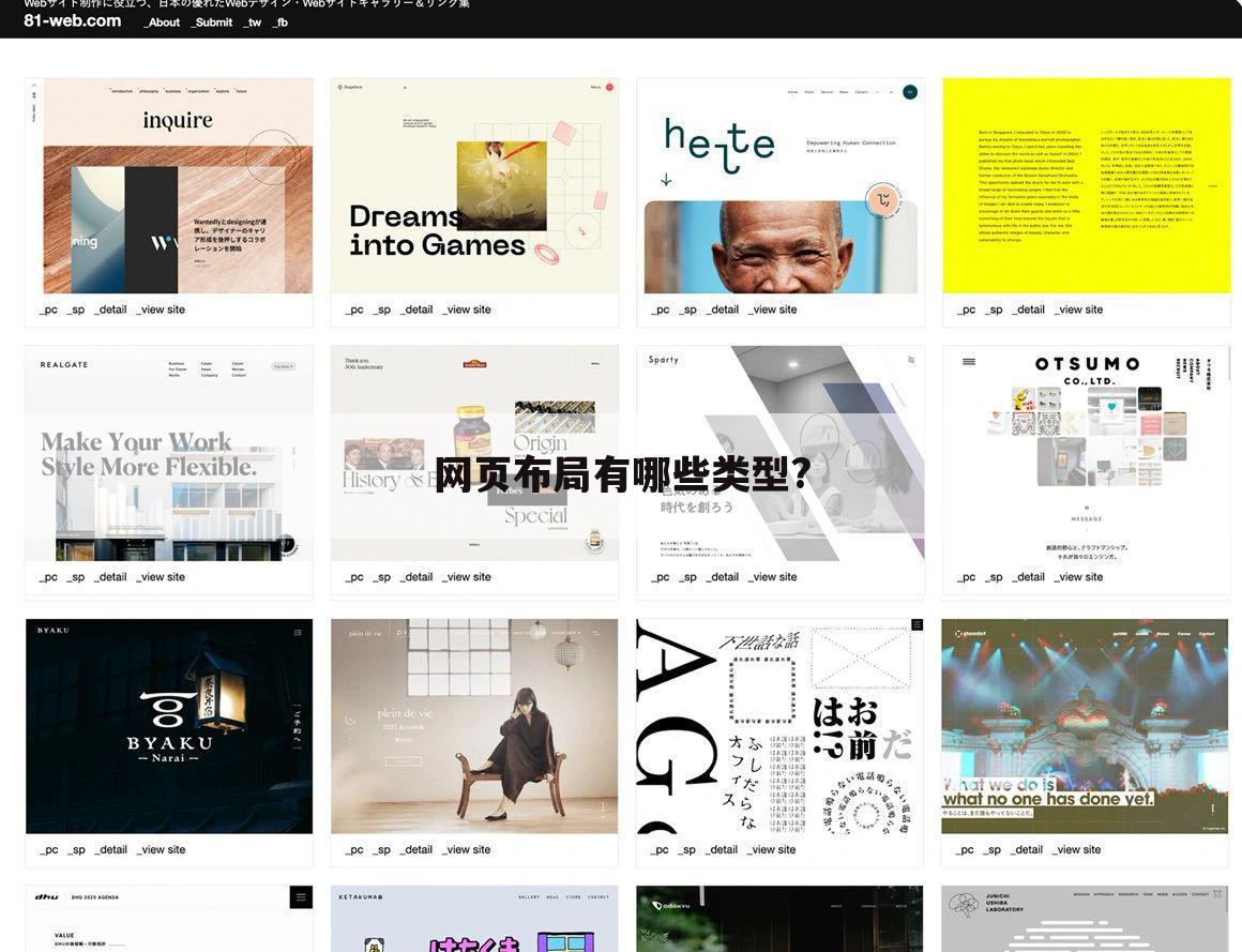 网页布局有哪些类型?