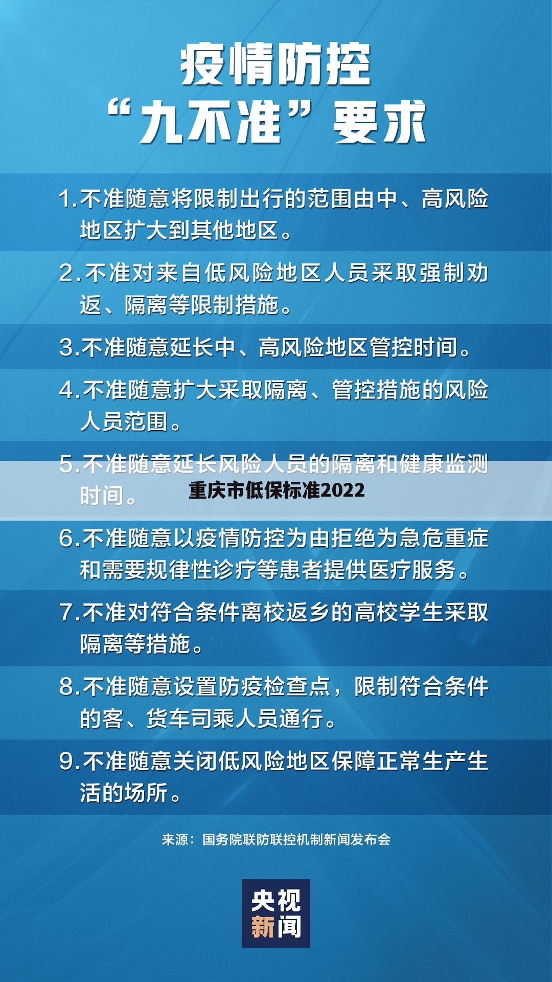 重庆市低保标准2022