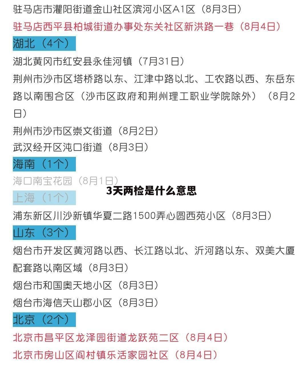 3天两检是什么意思