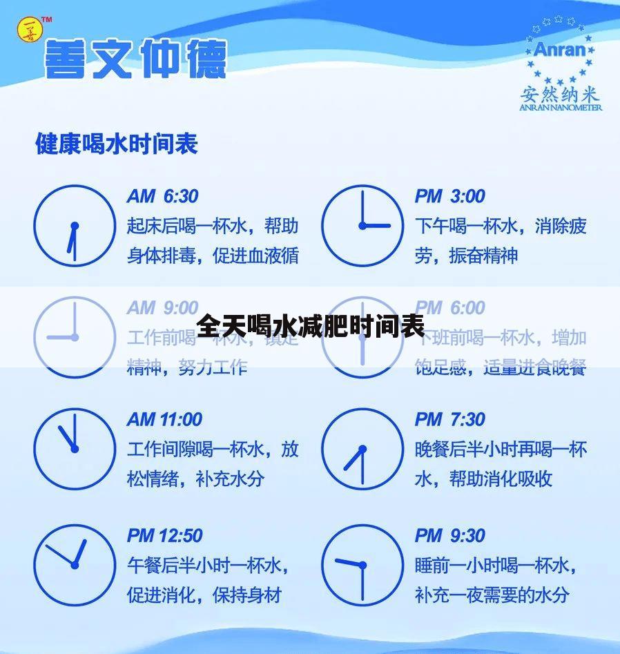 全天喝水减肥时间表