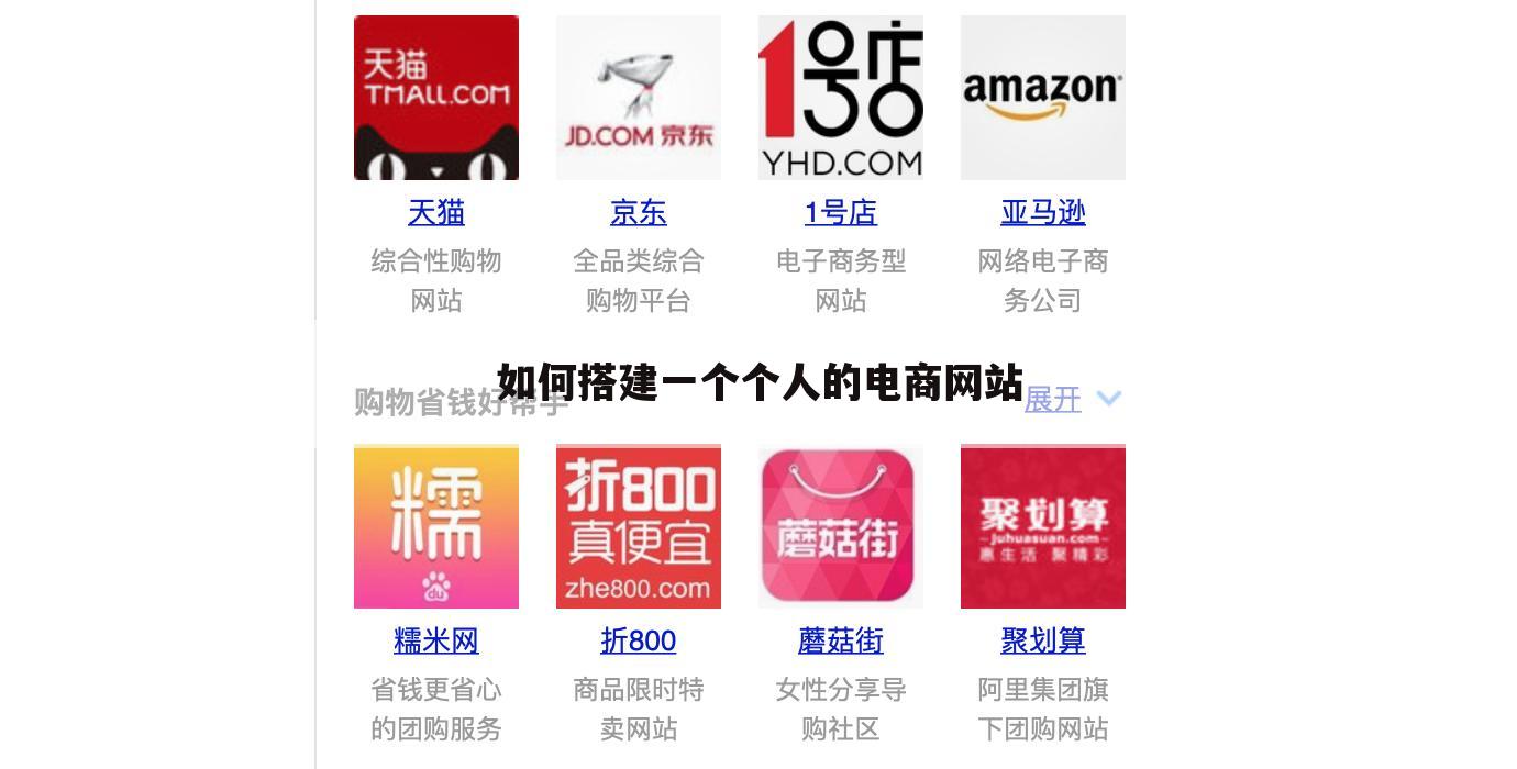 如何搭建一个个人的电商网站