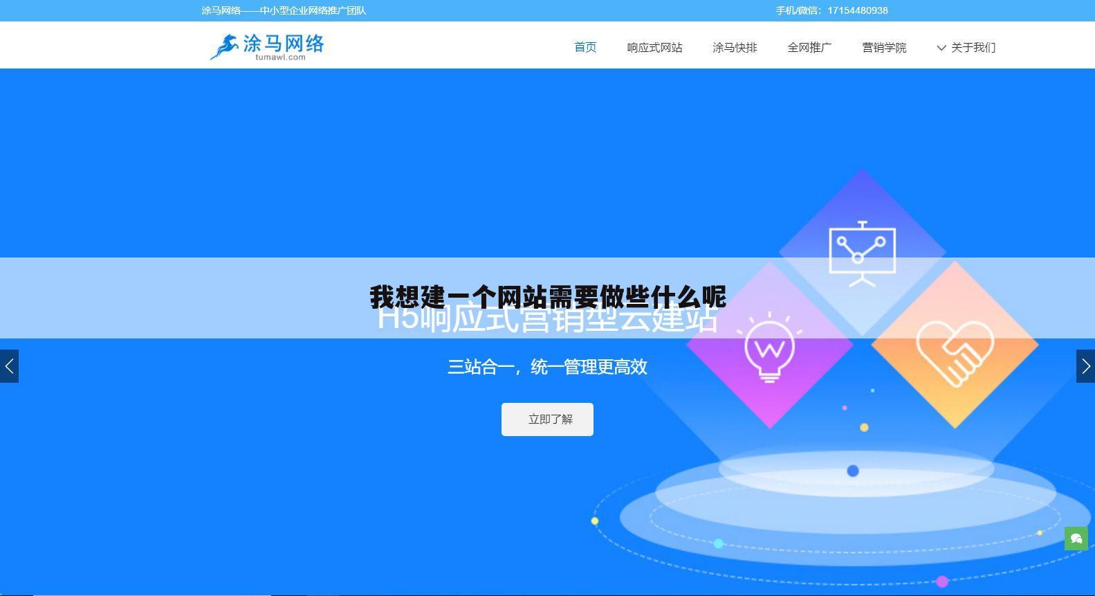 我想建一个网站需要做些什么呢