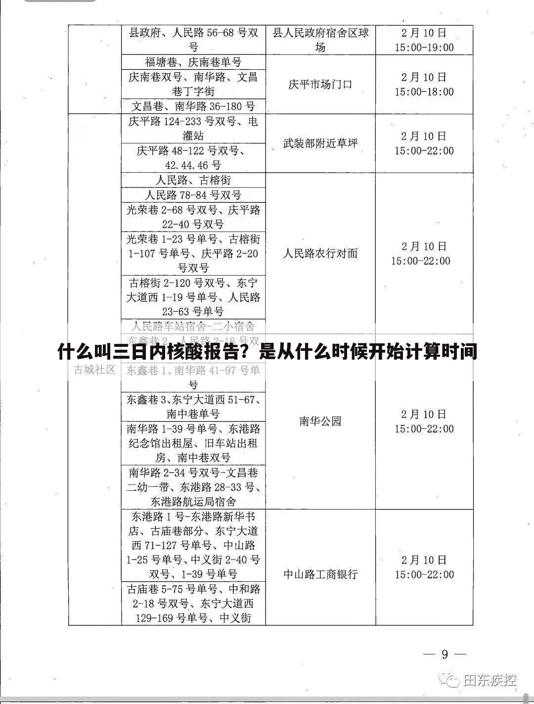 什么叫三日内核酸报告?是从什么时候开始计算时间
