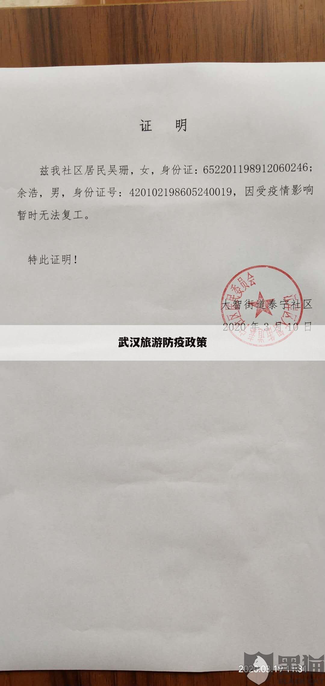 武汉旅游防疫政策