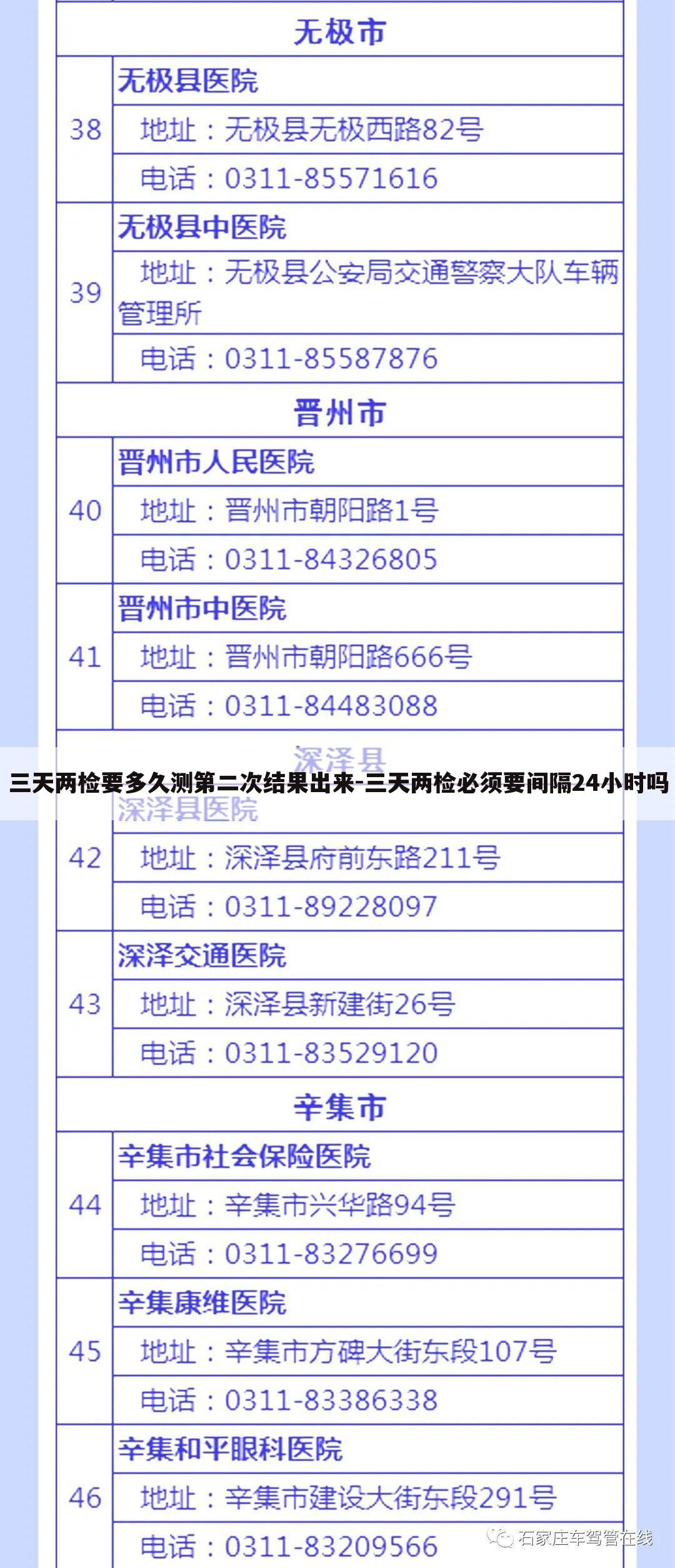 三天两检要多久测第二次结果出来-三天两检必须要间隔24小时吗