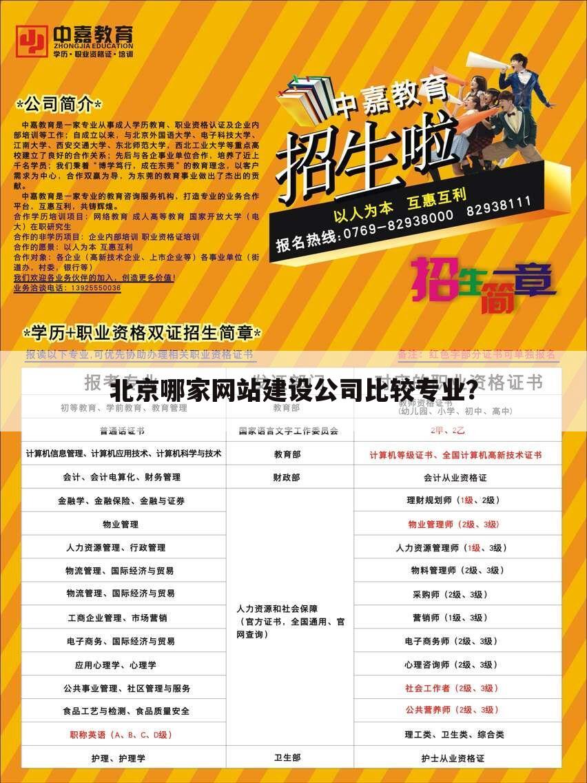 北京哪家网站建设公司比较专业?