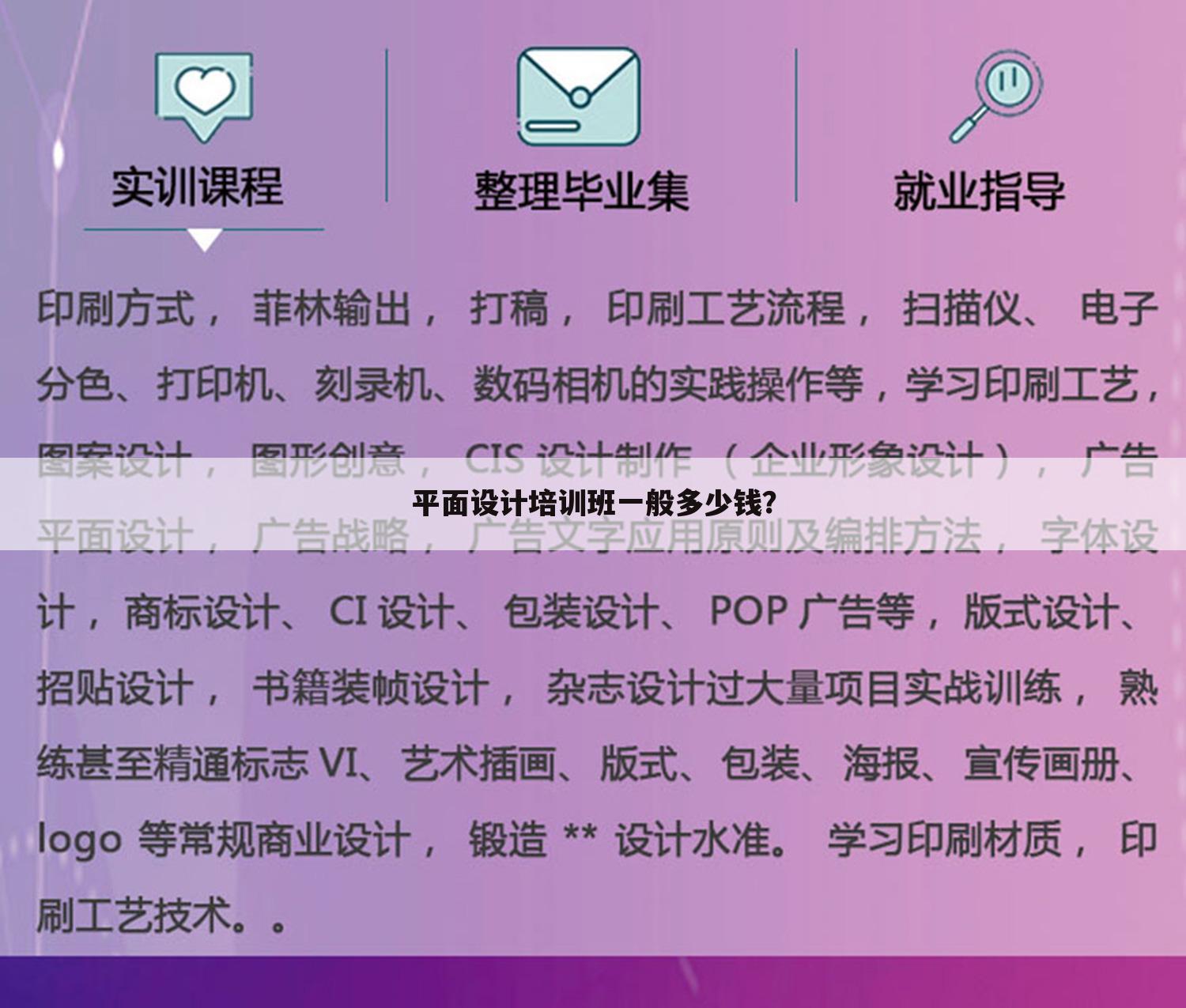 平面设计培训班一般多少钱?