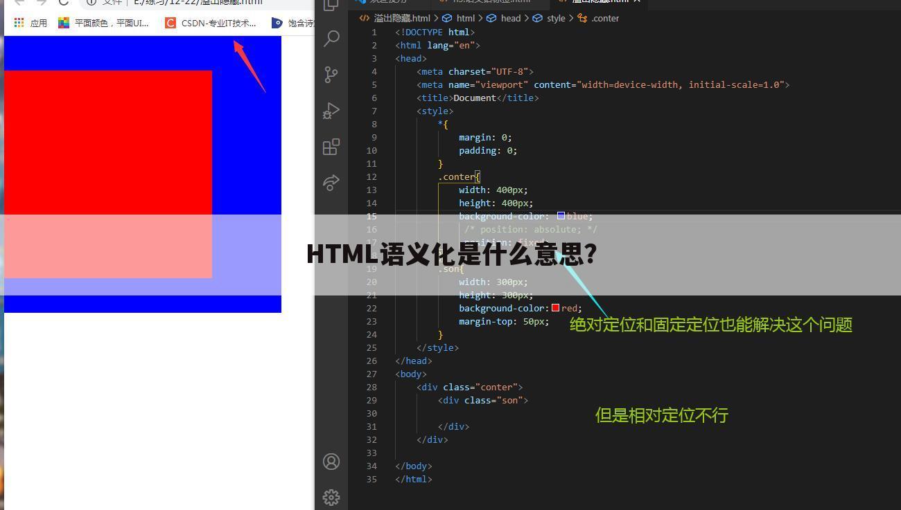 HTML语义化是什么意思？