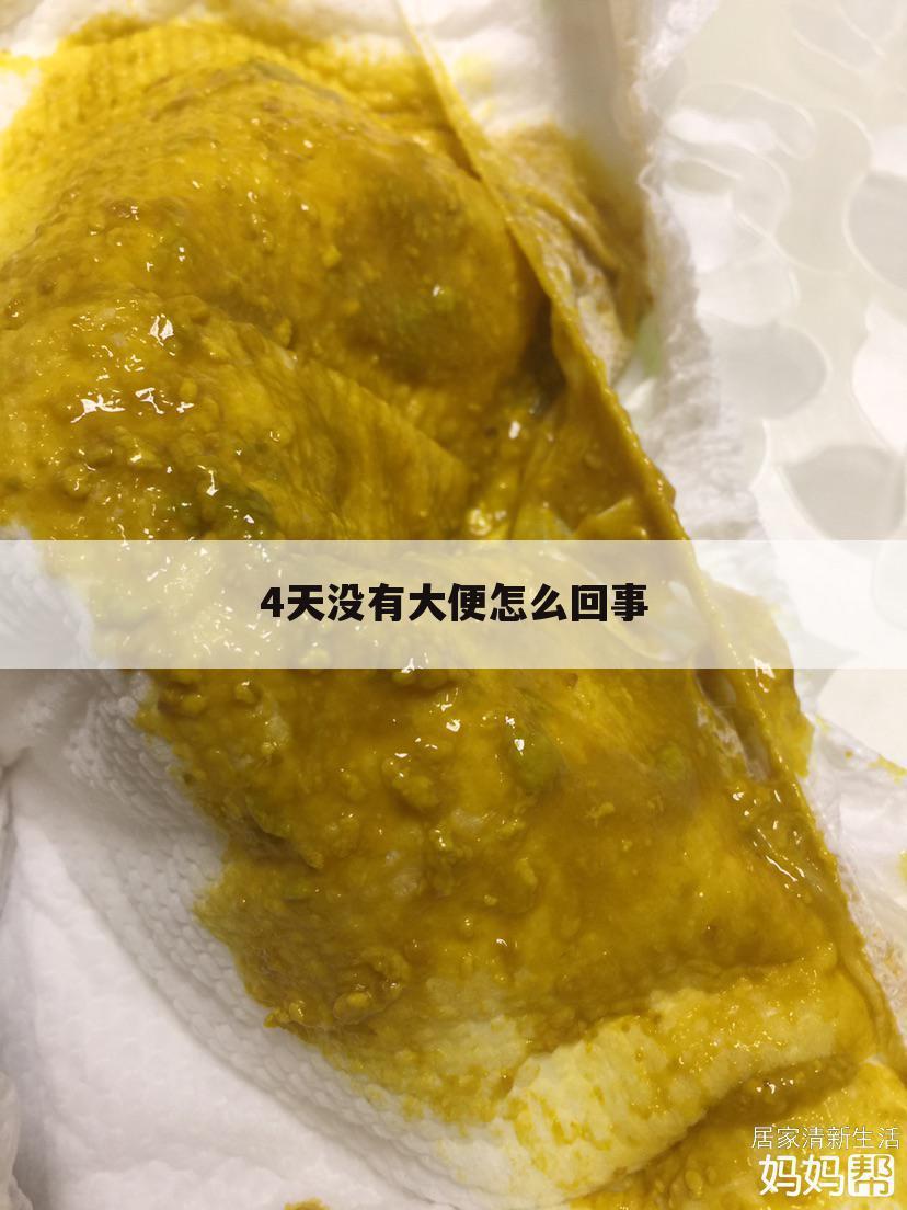 4天没有大便怎么回事