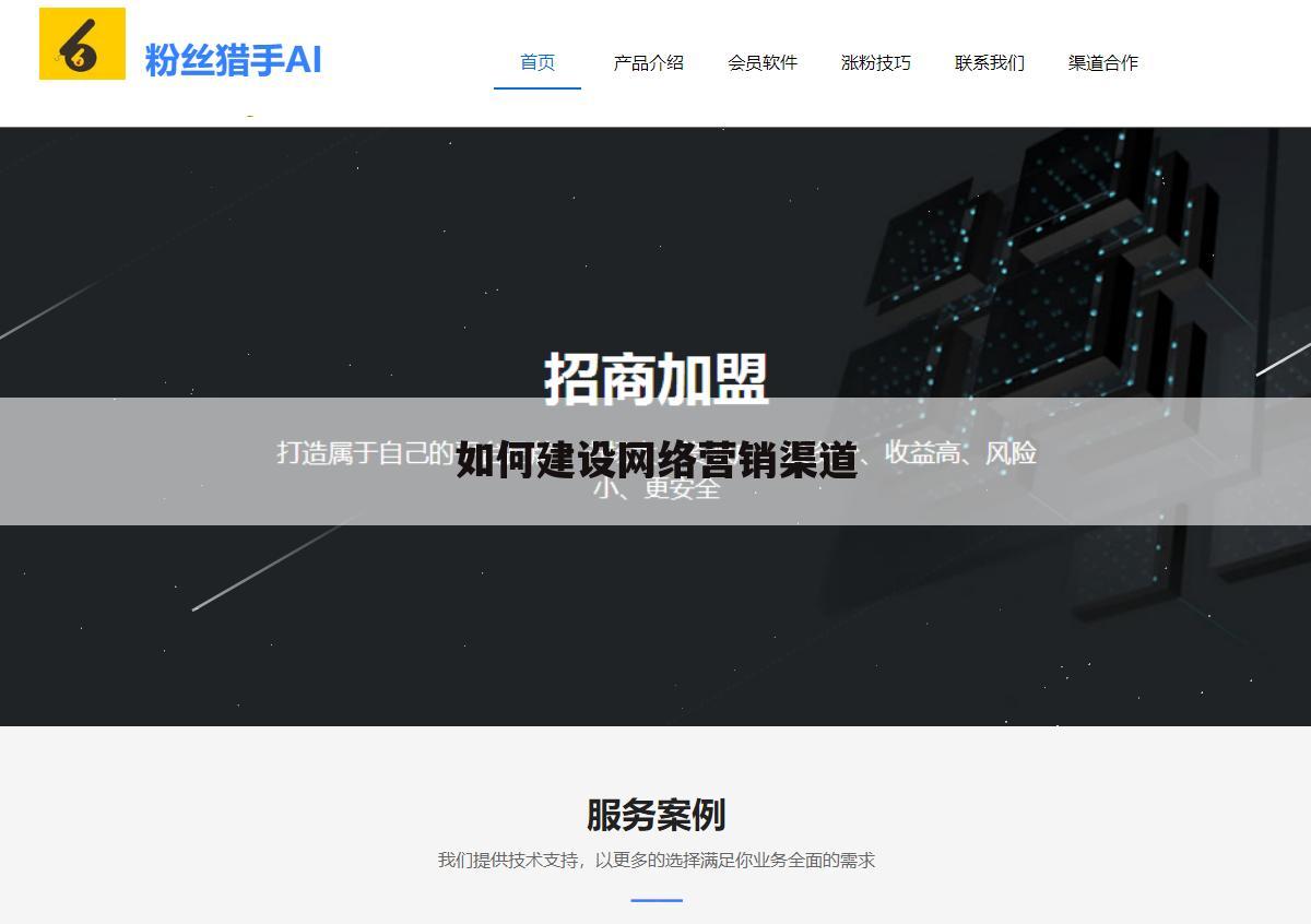 如何建设网络营销渠道