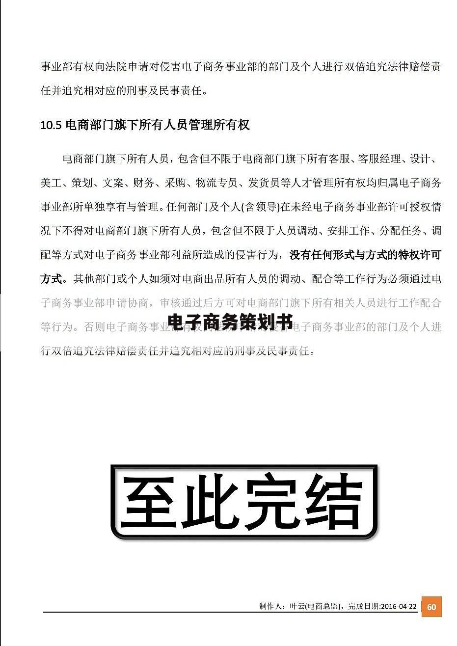 电子商务策划书