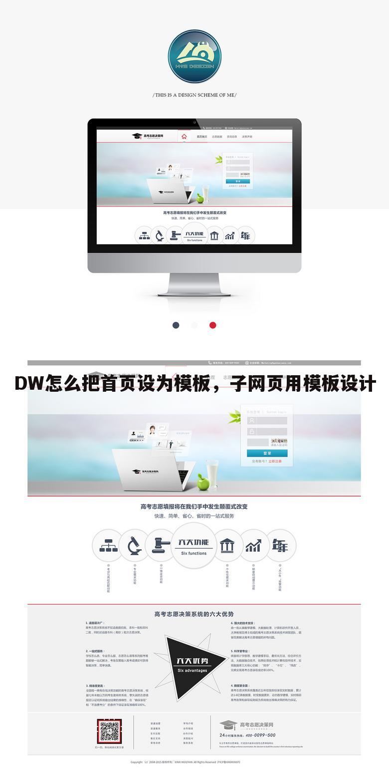DW怎么把首页设为模板，子网页用模板设计