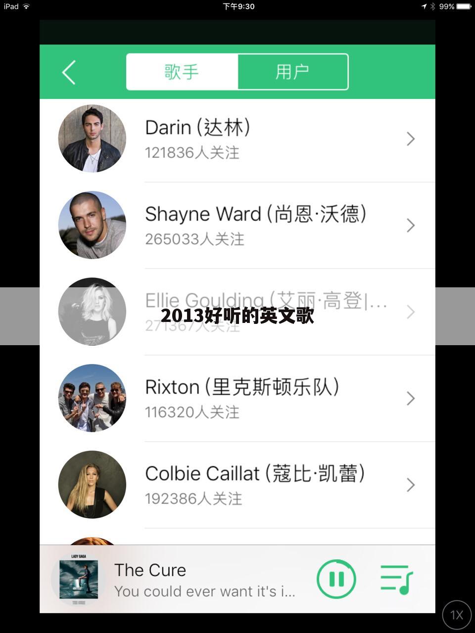 2013好听的英文歌