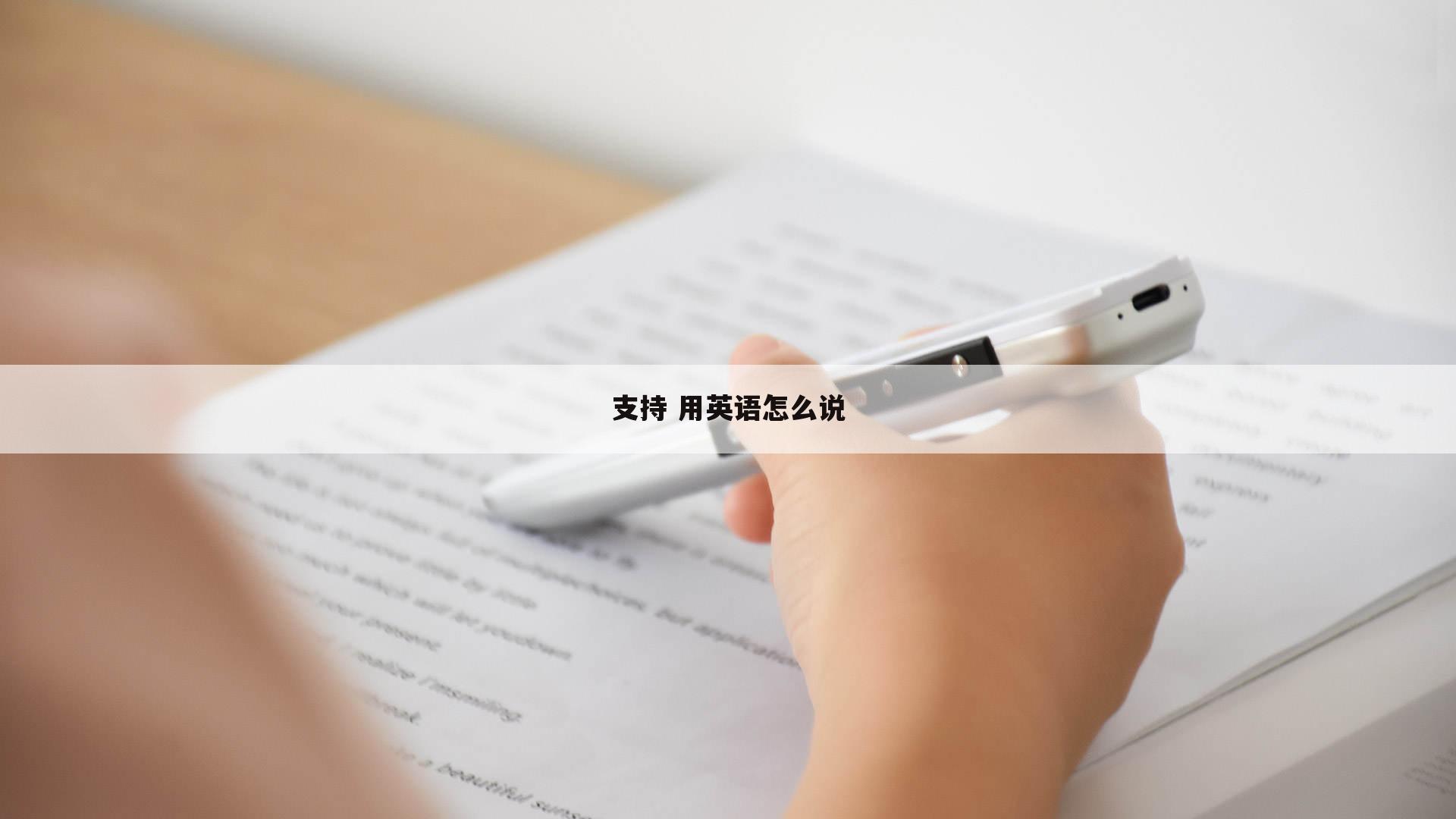 支持 用英语怎么说