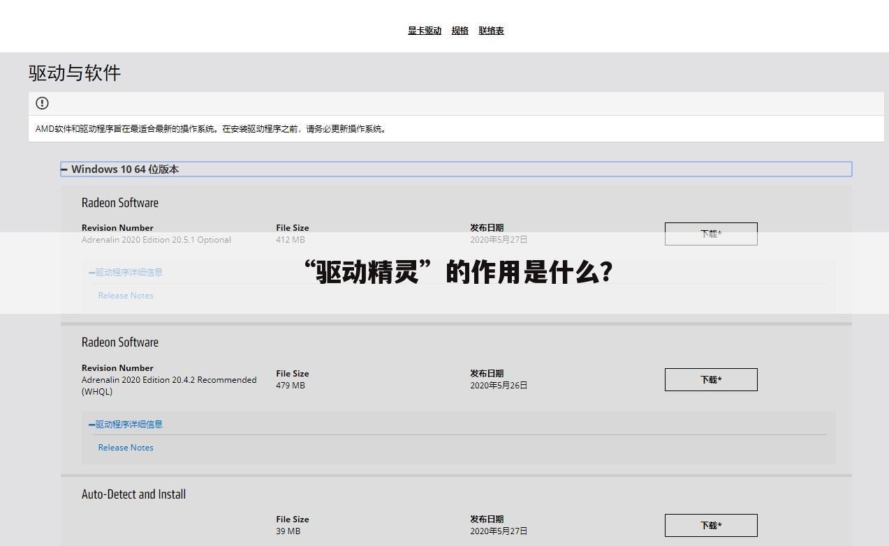 “驱动精灵”的作用是什么？