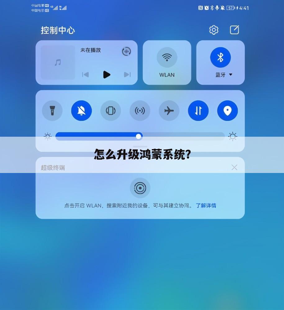 怎么升级鸿蒙系统？