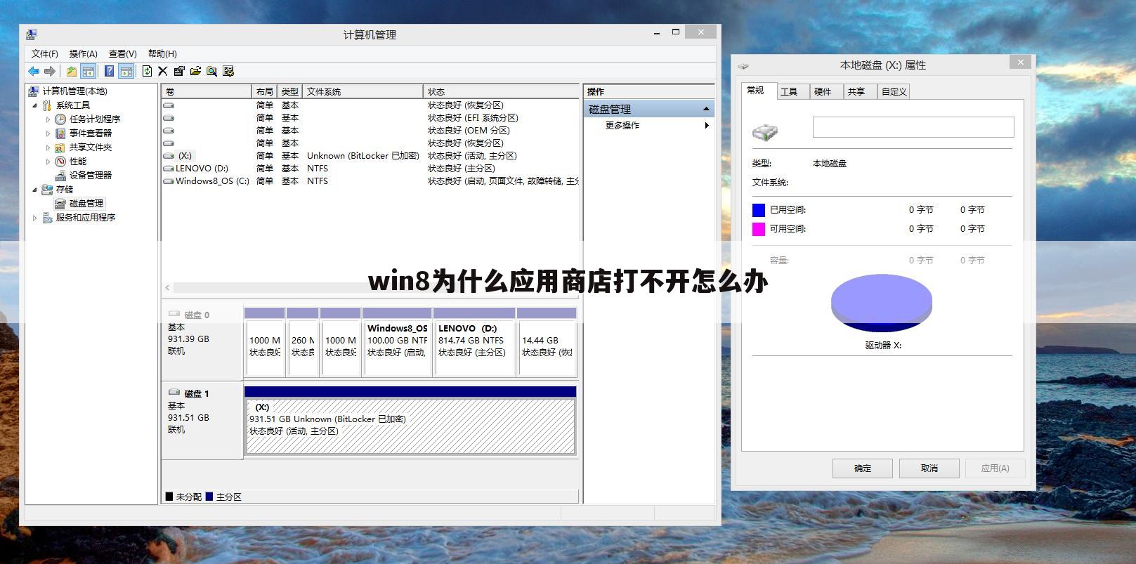 win8为什么应用商店打不开怎么办