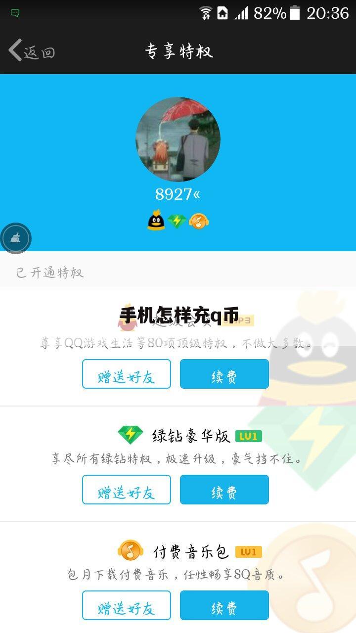 手机怎样充q币