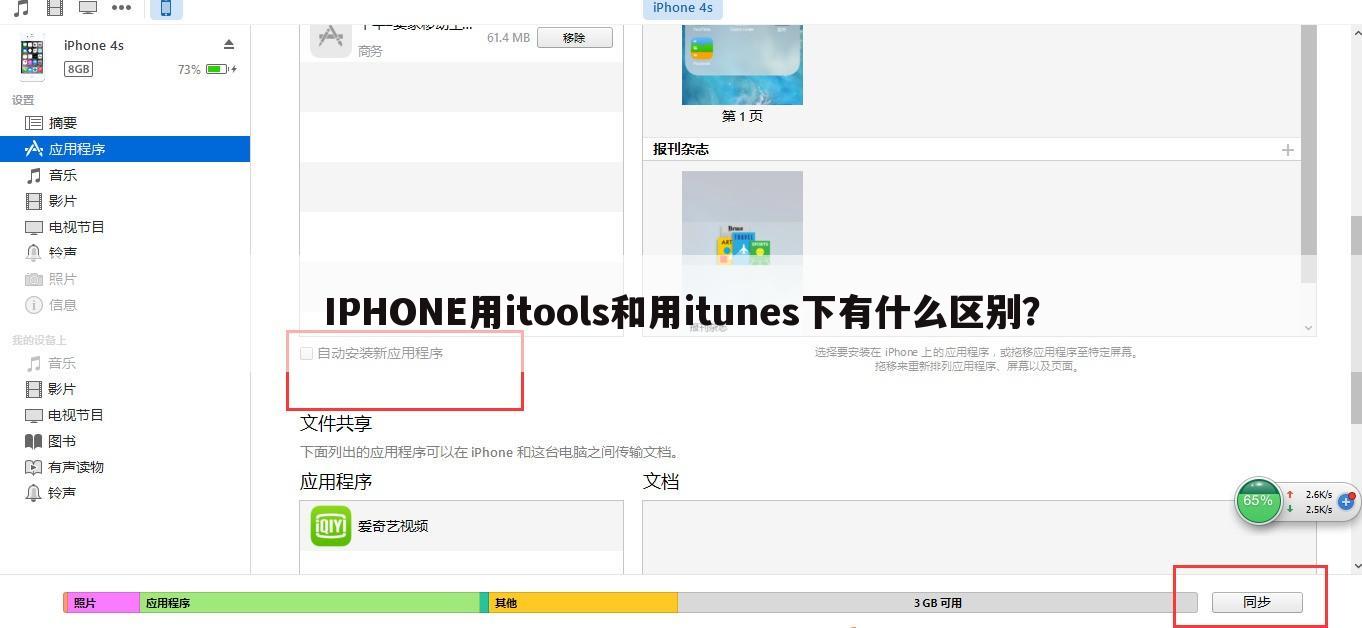 IPHONE用itools和用itunes下有什么区别?