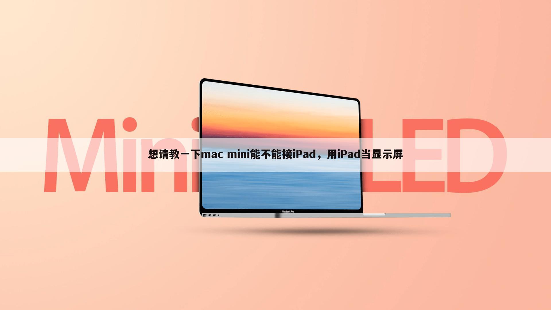想请教一下mac mini能不能接iPad,用iPad当显示屏