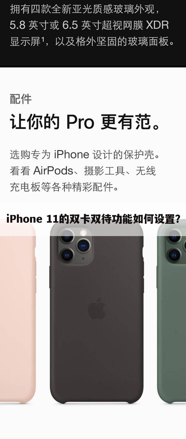 iPhone 11的双卡双待功能如何设置？