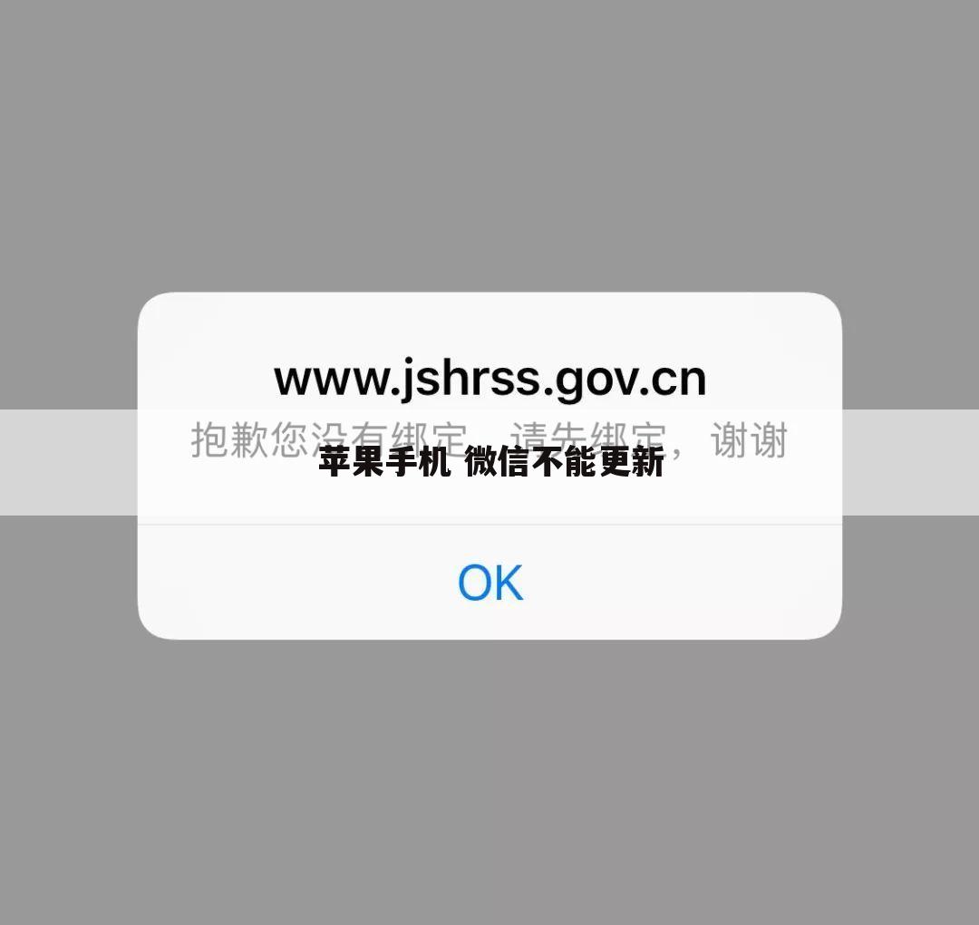苹果手机 微信不能更新