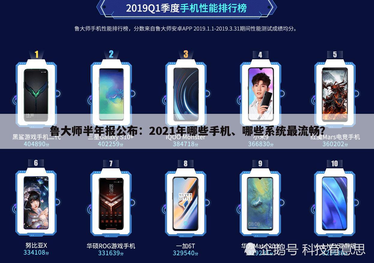 鲁大师半年报公布：2021年哪些手机、哪些系统最流畅？