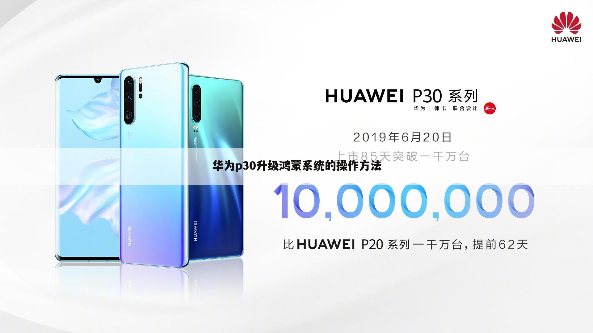 华为p30升级鸿蒙系统的操作方法